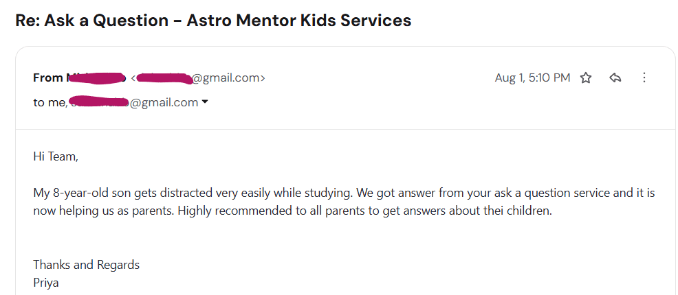 Parent testimonial 3
